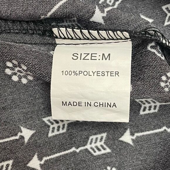 Oversize Black and White Print Jumpsuit Size Medium - Picture 6 of 10